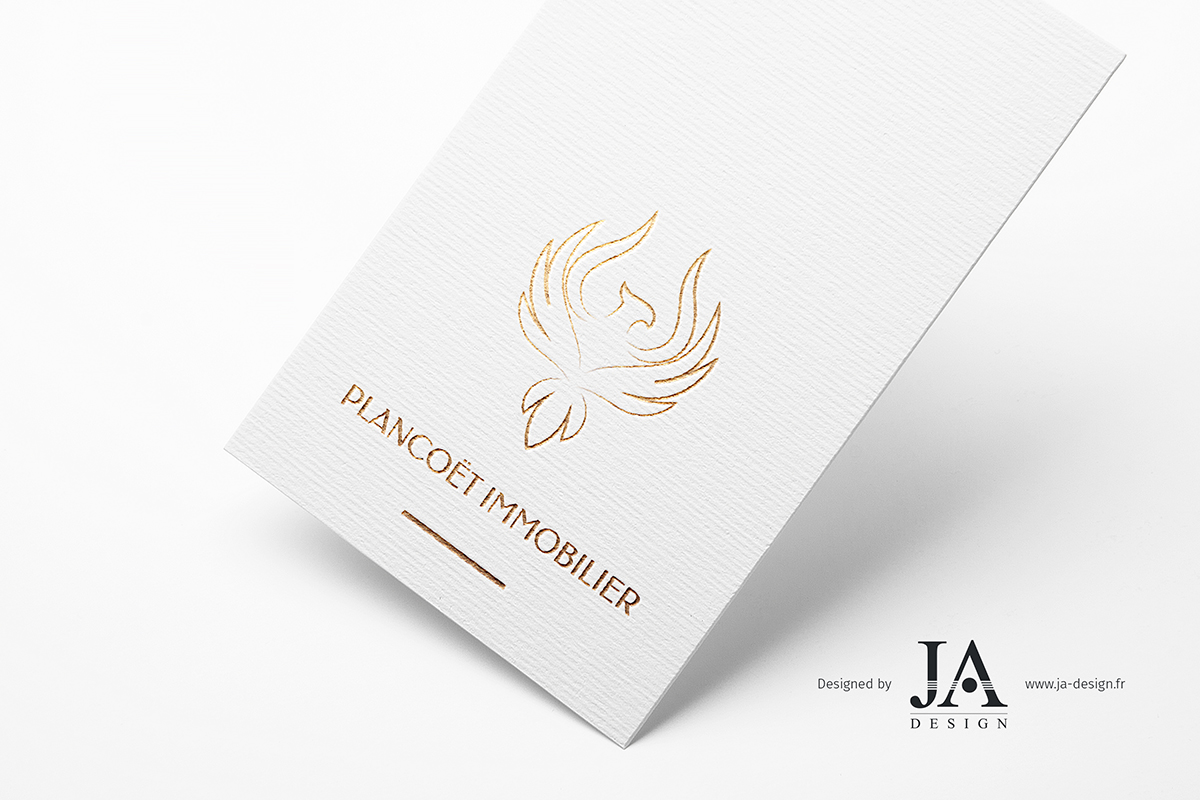 JA-Design-Logo-Plancoët-Immobilier-logotype-gold